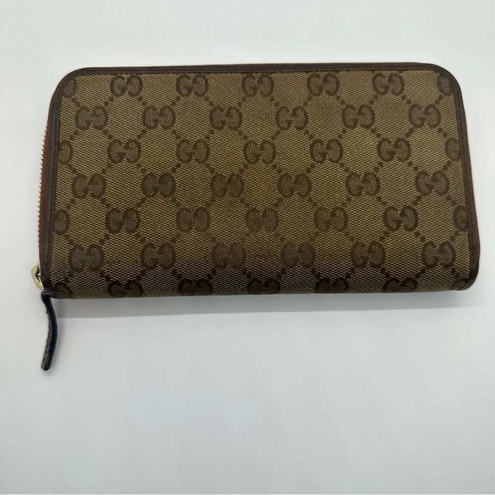 Gucci | Monogram Canvas Margaux Calfskin Leather Lovely Zip Around Wallet - Picture 3 of 12